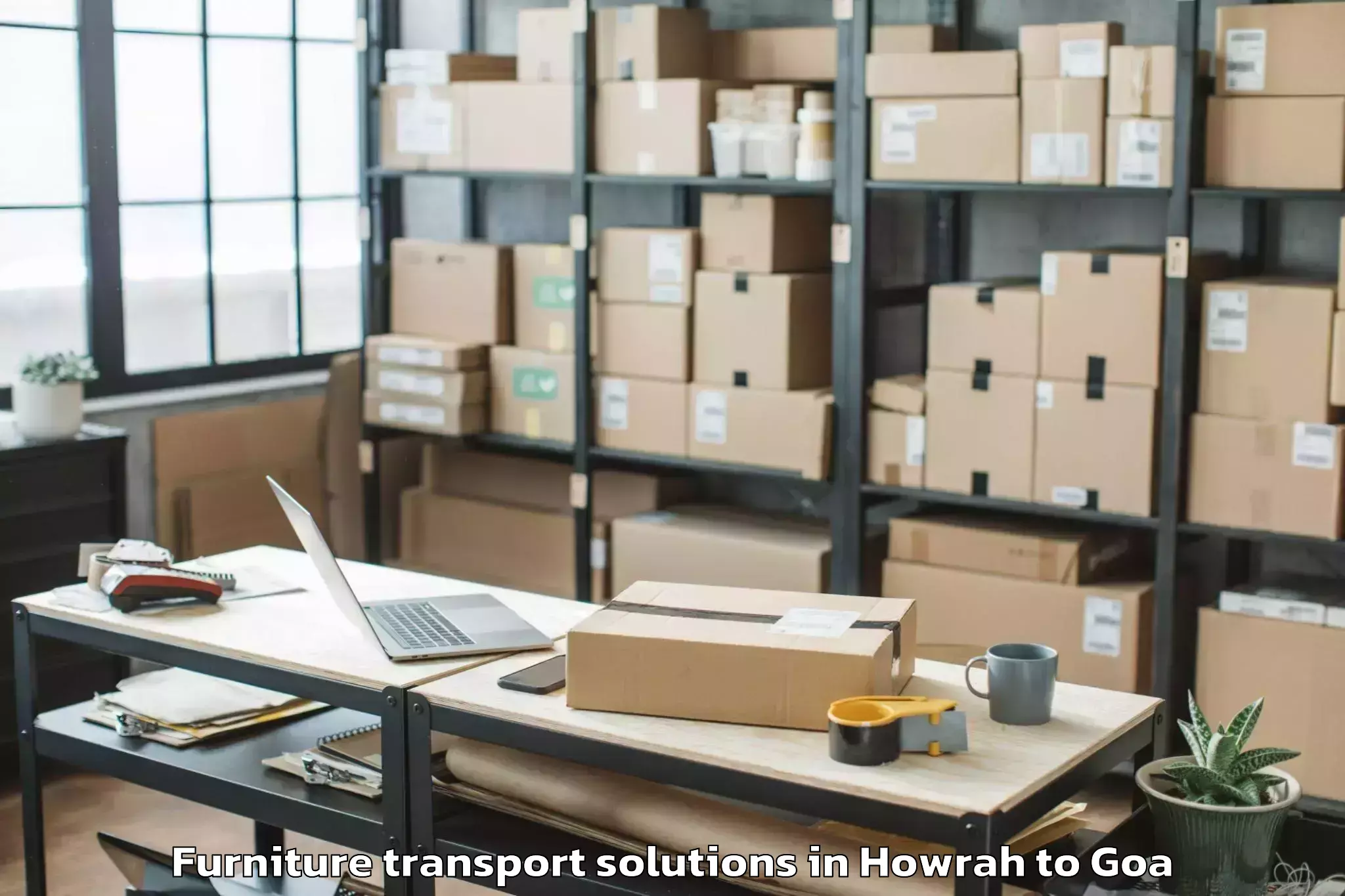 Expert Howrah to Mall De Goa Furniture Transport Solutions